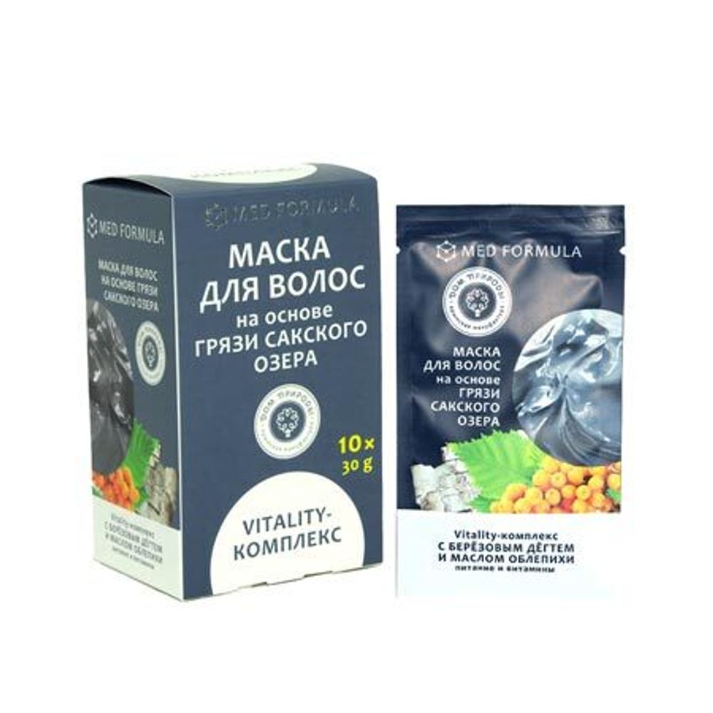 Маска для волос на основе грязи Сакского озера Med Formula –  «Vitality-комплекс» питание и витамины ТМ Мануфактура Дом Природы - купить  по выгодной цене | Крым Эко Косметика