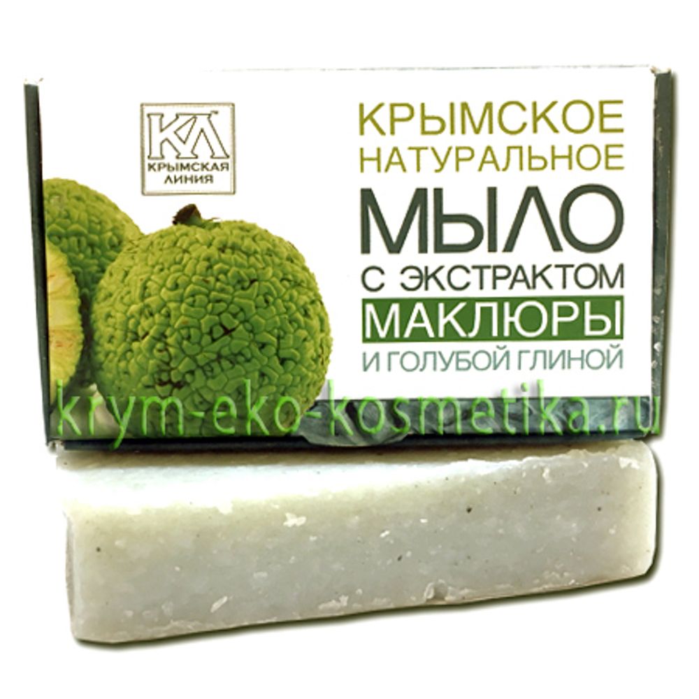 Крымское натуральное мыло с экстрактом Маклюры и Голубой глиной   ТМ Крымская Линия