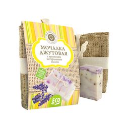 Мочалка джутовая с крымским натуральным мылом